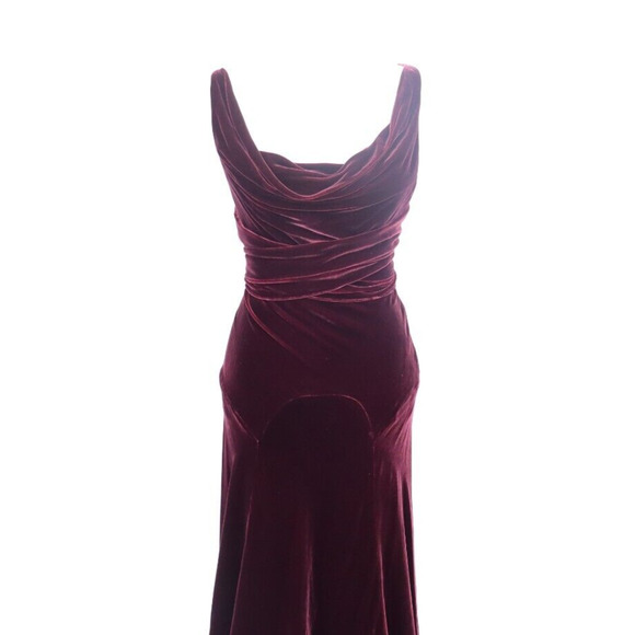 Ralph Lauren Double RRL Runway Burgandy Velvet Long Gown Dress US 2 - Picture 3 of 16